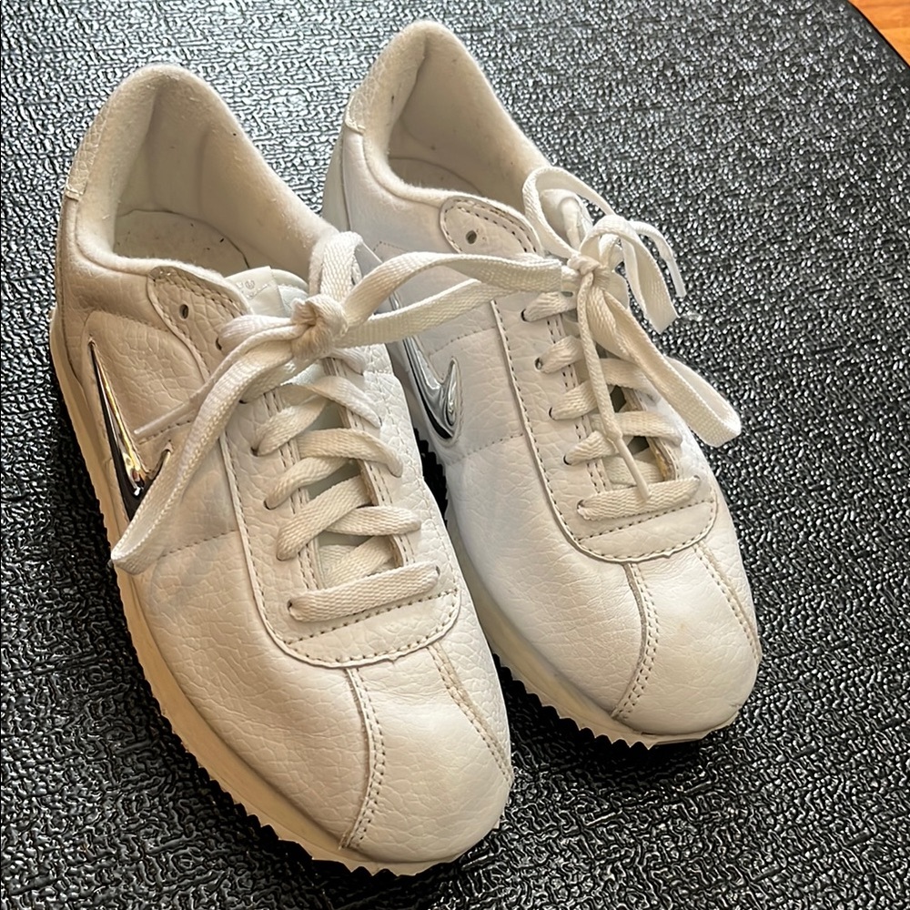 Women's Nike White and Chrome Sneakers